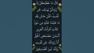 سورة يوسف الآية 51 #سورة_يوسف #القران_الكريم #ايات_قرانيه_قصيره #الشيخ_الحصري