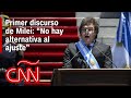 El discurso completo de javier milei como presidente de argentina no hay alternativa al ajuste