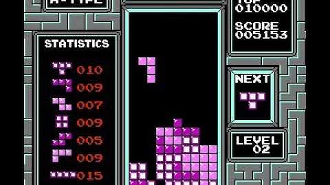 Tetris Nintendo NES No Line Animation Game Genie Code