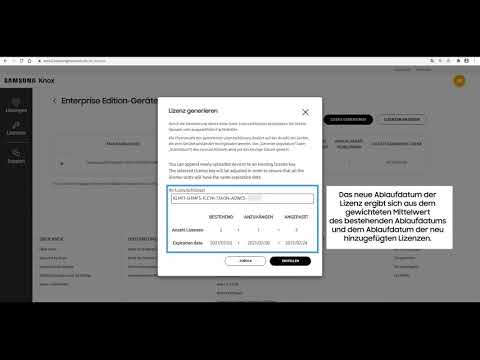 Wie aktiviere ich die Samsung Knox Suite Lizenz von Enterprise Edition Geräten?