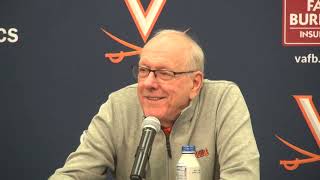Jim Boeheim Postgame at Virginia