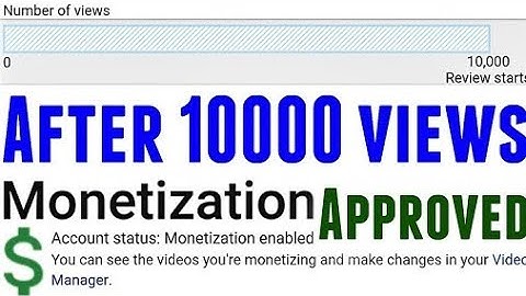 after 10k views complete but not Enable monetization