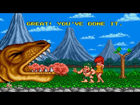 Joe & Mac: Caveman Ninja Longplay (Arcade) [QHD]