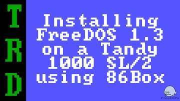 Installing FreeDOS 1.3 on a Tandy 1000 SL/2 using 86Box