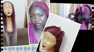 how to make four step Ghana braided expression Wig