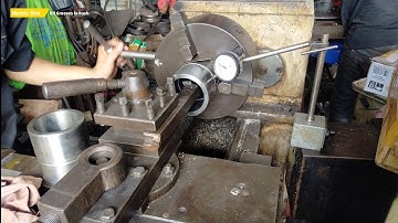 Oil Grooves in bush || cutting Grease on manual Lathe