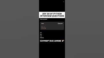 Day 20 | Python Interview prep | Tricky question #shorts #shortvideo #ytshorts #effectking #trending