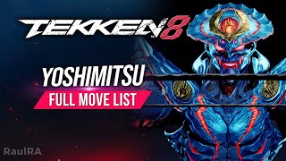 TEKKEN 8 | Yoshimitsu Full Move List + Sample Combos [ENGLISH]