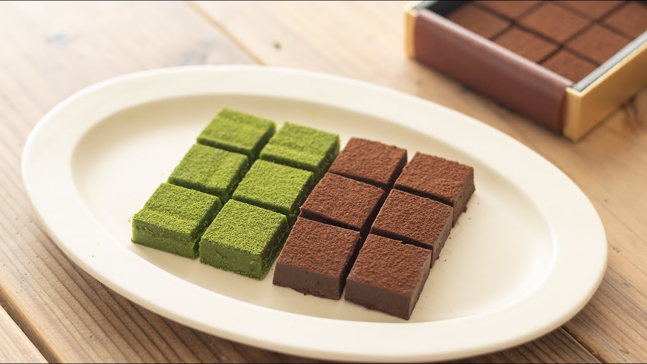 バレンタインの定番! 生チョコの作り方とラッピング(スイートチョコ\u0026抹茶) Nama Chocolate(Sweet \u0026 Matcha)｜HidaMari Cooking