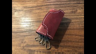 Making a Key Case【Leather craft】/ Free Pattern No.15