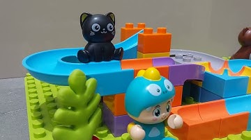 Satisfying building block marble run ☆ Build Exciting marble tracks with lego duplo