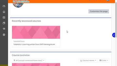 Panduan Membuka Tutorial E Learning moodle untuk Guru