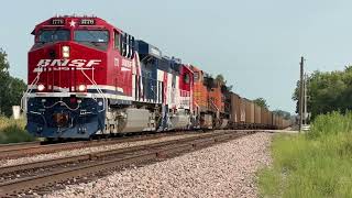 BNSF 5704 chase on Ft Scott Sub