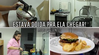 CORTEI CABELO ♥MEUS PRESENTES ♥TECNICA DO TANGZONG♥ HAMBÚRGUER DE COSTELA COM BARBECUE ♥DIA DAS MÂES