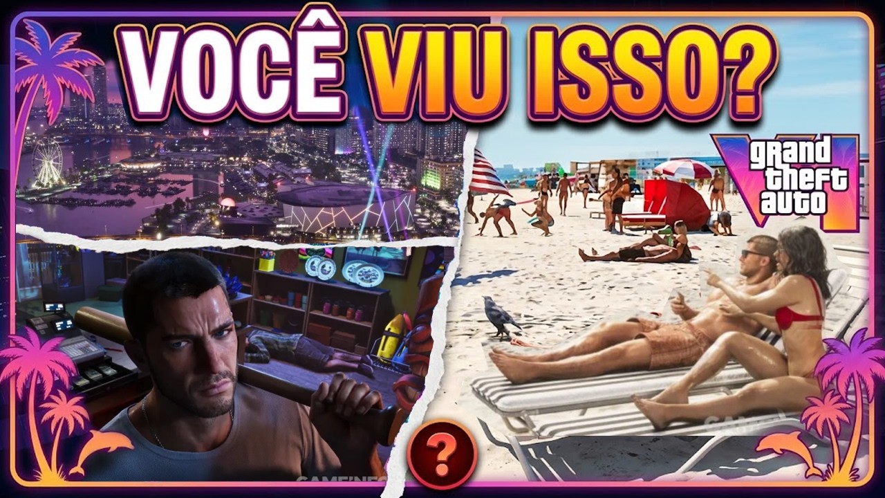 Video thumbnail for GTA 6: VOCÊ NÃO VAI ACREDITAR NO QUE REVELAM ESTAS 12 IMAGENS!