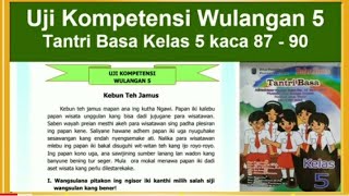 Tantri Basa Kelas 5 Uji Kompetensi Wulangan 5 Hal. 87 - 90 Bahasa Jawa Kelas 5