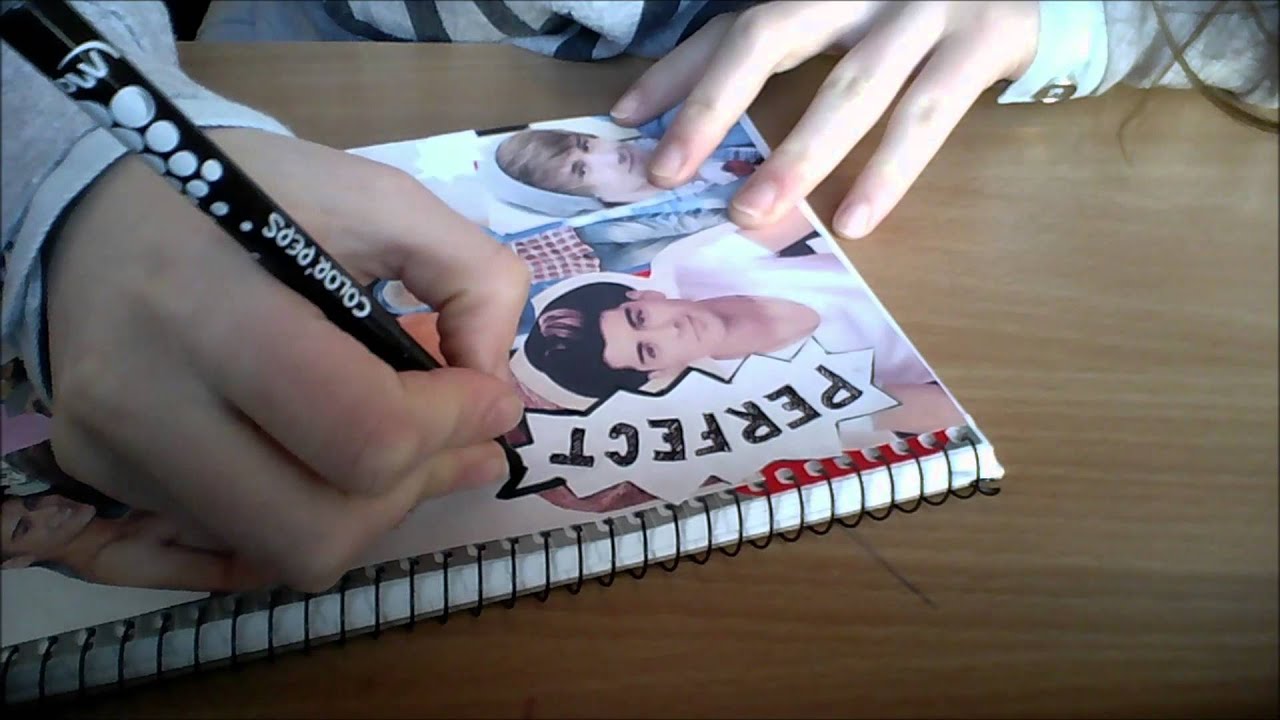 DIY One Direction notebook cover - YouTube