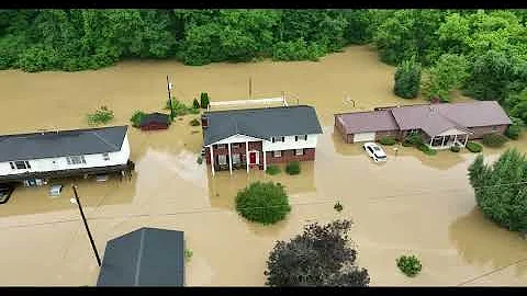 Garrett, KY Flooding- July 28, 2022 - Drone 4k - F...