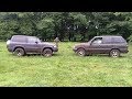 Кто кого OFF ROAD range rover pegas p 38 nissan patrol gr y 61 jeep wrangler  крутой подъем в гору