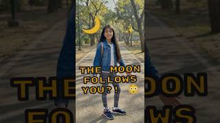 🌙 Ever noticed the Moon following your car?