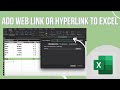 How to Add Web Link or Hyperlink to Excel