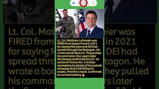 Matthew Lohmeier Was Fired From Space Force—Then Confirmed as Air Force No. 2