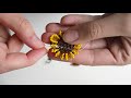 DIY sunflower bead emboidery