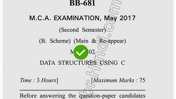 2017 Dcrust MCA 2nd Sem Reappear Data Structure Using C Question Paper