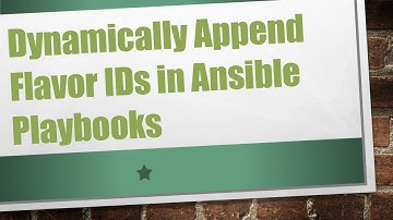 Dynamically Append Flavor IDs in Ansible Playbooks