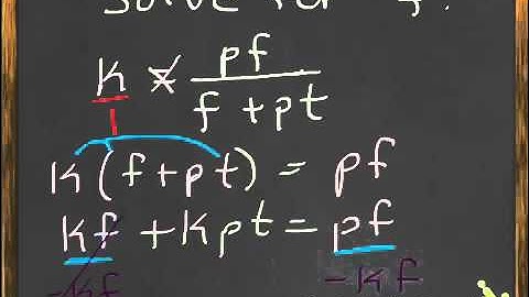 Solve for Indicated Variable
