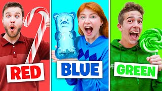Eating ONE COLOR CANDY for 24 Hours!