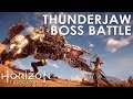 Horizon zero dawn  thunderjaw boss battle trex machine