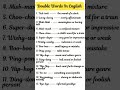 💁♀️Double Words In English with meaning 📚