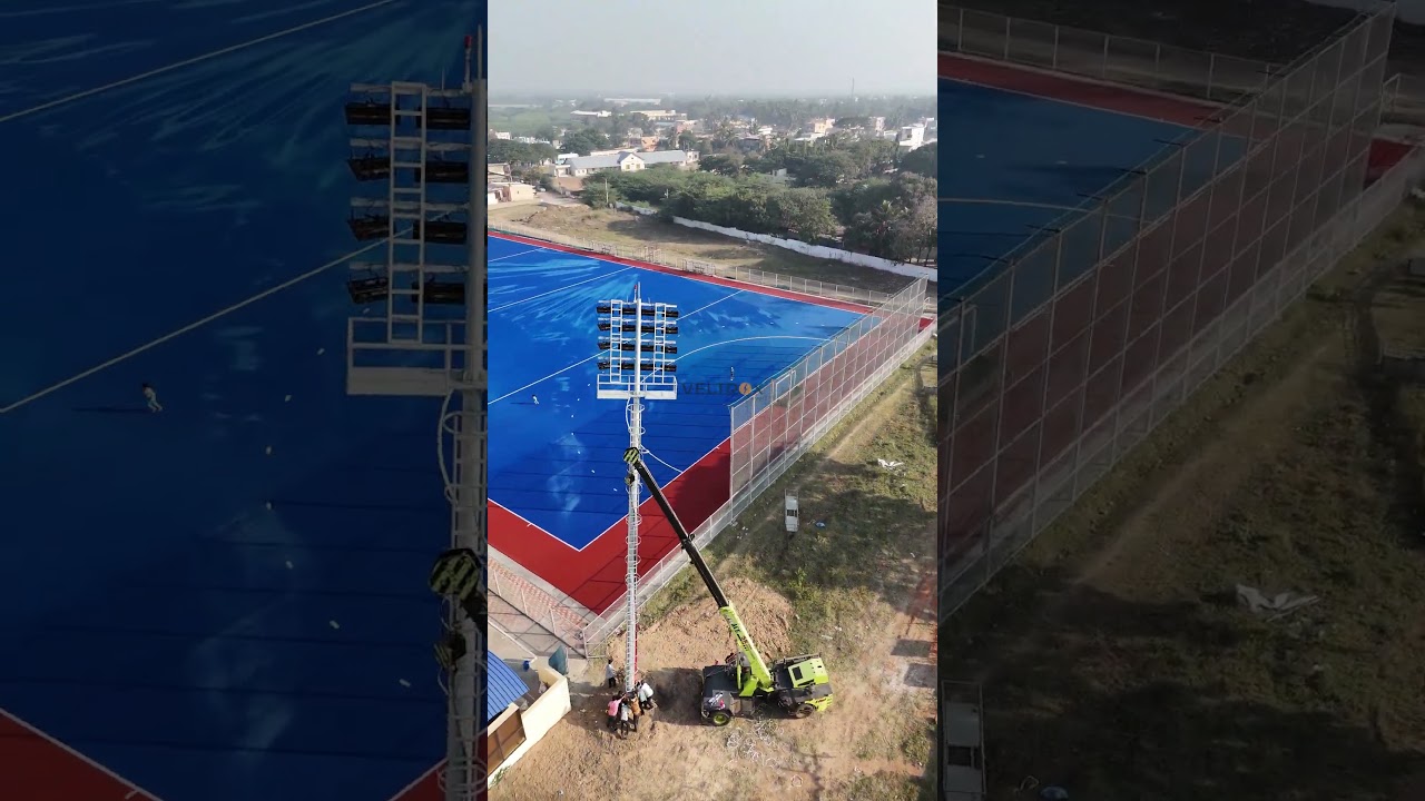 Complete Stadium Lighting Setup at Gadag 💡🏟️