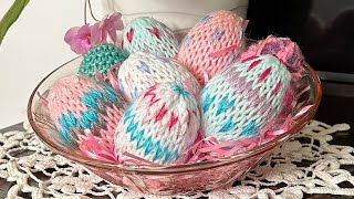 Easter Eggs With Duplicate Stitching ~ Addi, Sentro, Circular Knitting