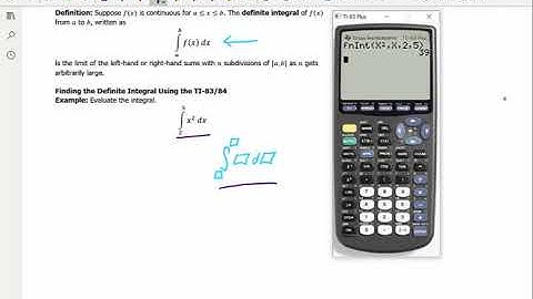Definite Integral Using the TI-83/84