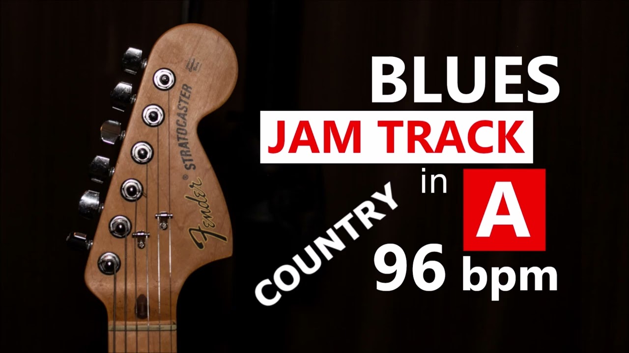 Blues Backing Track in A - Country Style (96 bpm)
