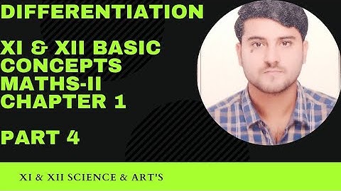 differentiation maths 2 XI & XII Basic concepts New Syllabus 2020-21, Maharashtra Board Shadab Khan
