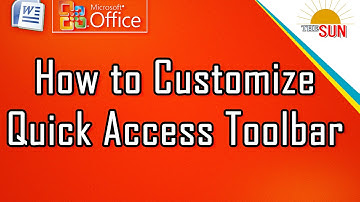 How to Customize Quick Access Toolbar l Microsoft Word 2007 l Bangla Tutorial