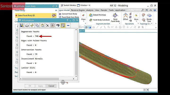 NX 12.0 | SIEMENS | Walkthrough - CLEANUP FACET BODY