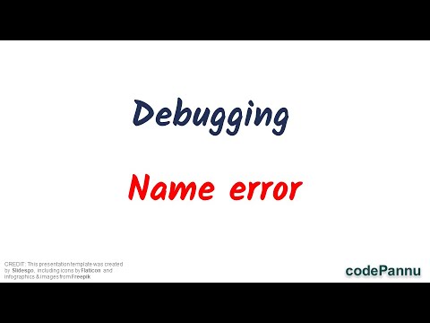 L1 Wk 8 V3 What Is Name Error How To Fix It Debugging Series Python For School Students Youtube