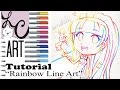Lemi's Rainbow Line Art Tutorial (How to Ink, Mix Colors, and Pick Colors)