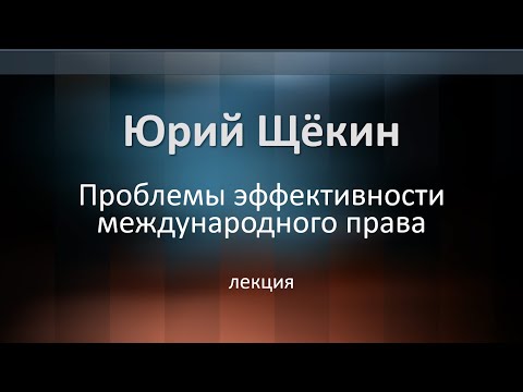 Проблемы эффективности международного права. Щёкин Ю. В.