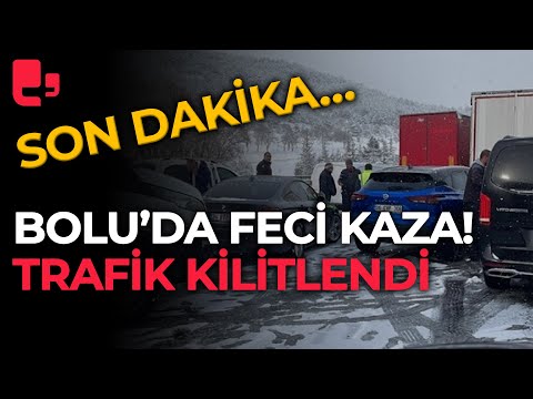 Bolu'da son dakika feci trafik kazası: Trafik kilitlendi, Ankara yönü kapandı