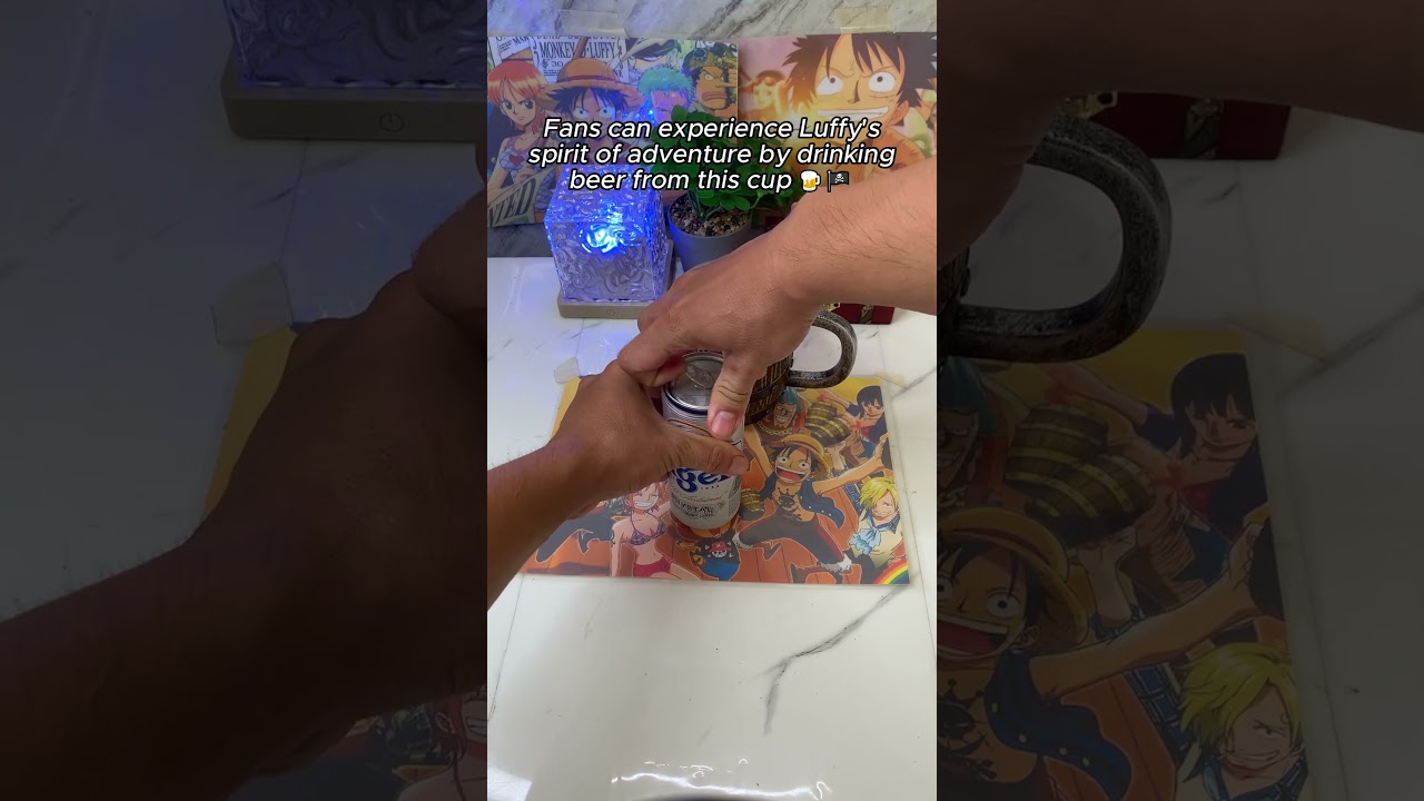 Fans can experience Luffy's spirit of adventure by drinking beer from this cup 🍺🏴‍☠️