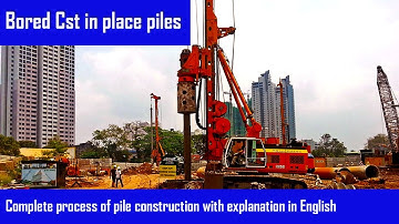 Piling complete process explain in English (Bored Cast In Place piles)