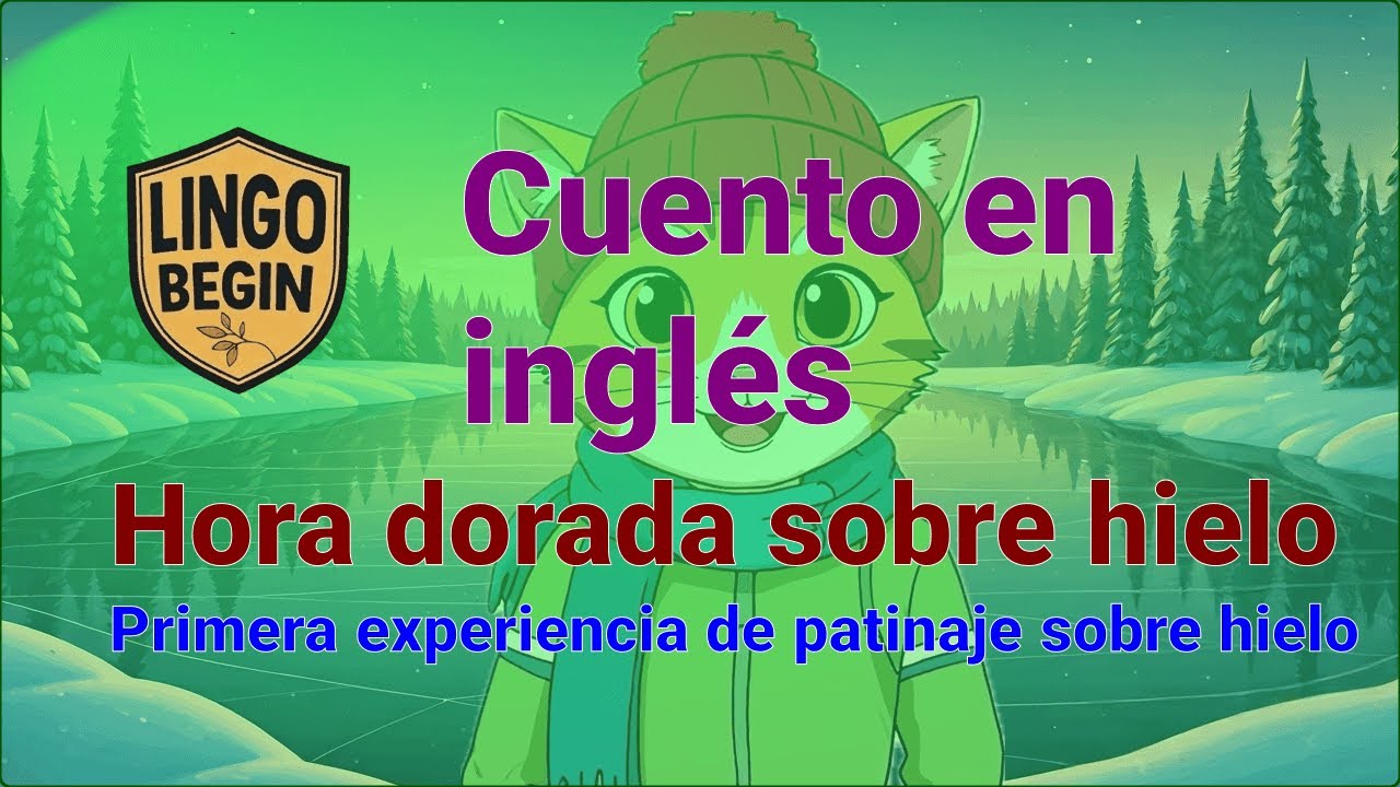 Cuento en inglés para intermedios | Hora dorada sobre hielo | Experiencia de patinaje sobre hielo