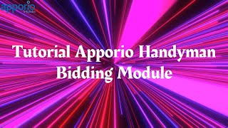 Tutorial Apporio Handyman Bidding Module.