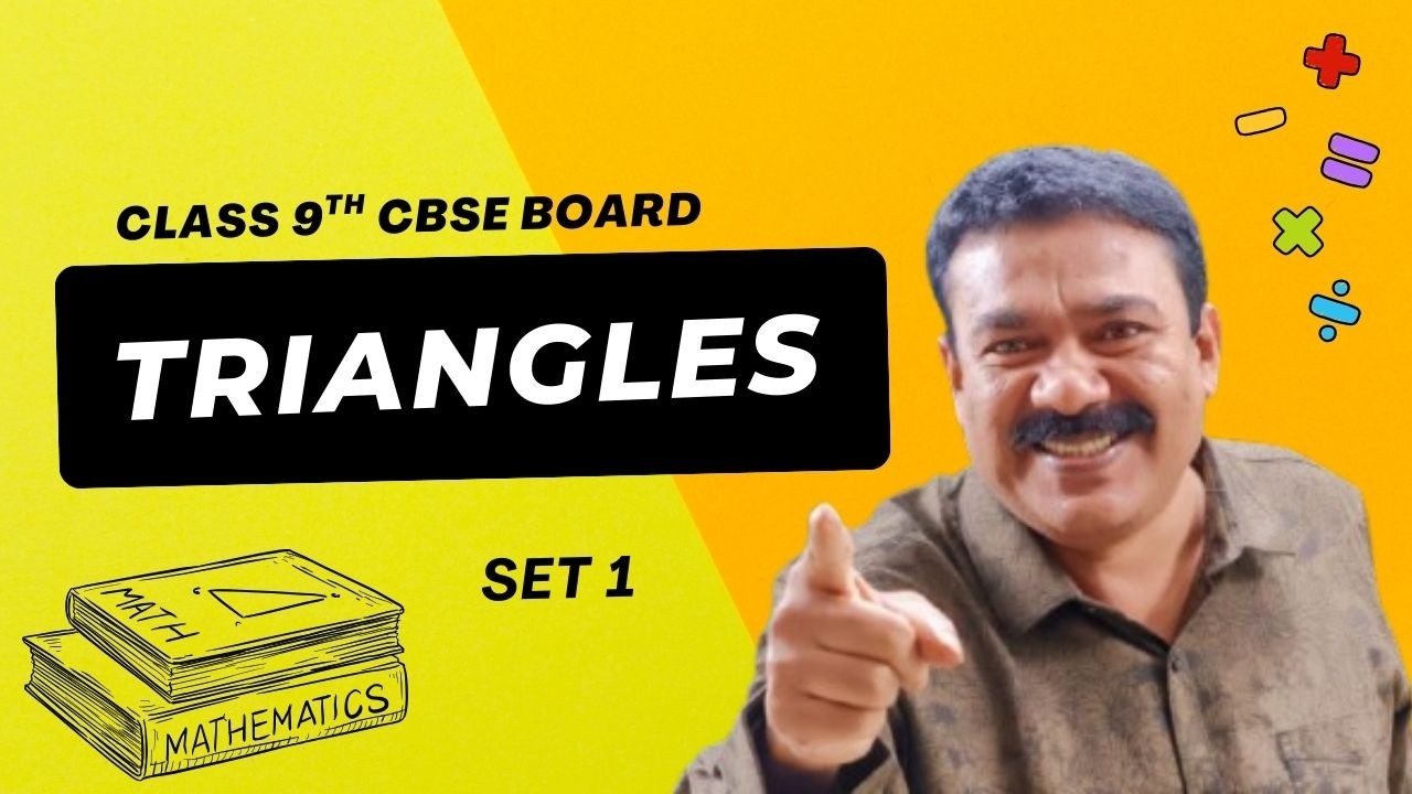 9th CBSE I Triangles I Set 1 I Reji Jose Tuition