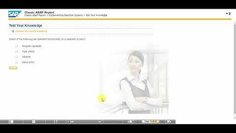 Classic ABAP Report  TAW 10 (Unit 11)